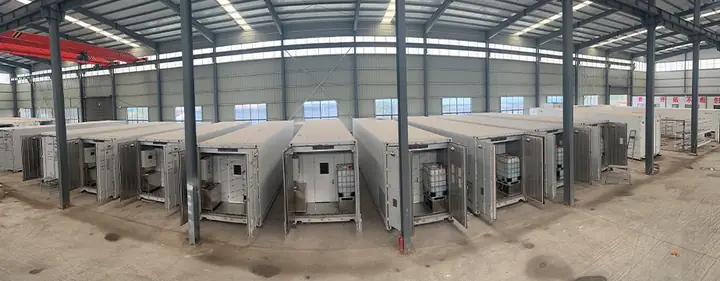 Container plant-factory shells on our production floor