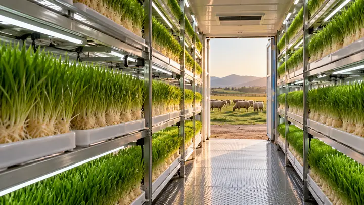 Hydroponic Fodder System for a Dairy and Sheep Farm