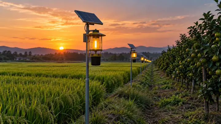 Solar IoT Pest Monitoring Network for Orchards and Paddies