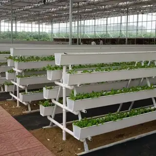 High-yield A-frame vertical planting trough