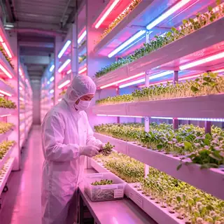 Container plant factory with drip irrigation lines
