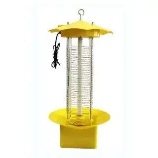 Solar UV insect trap lamp with light sensor